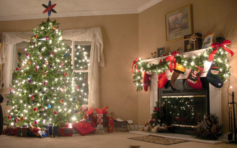 Immagine di Natale casa addobbata