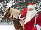Babbo Natale con cavallo